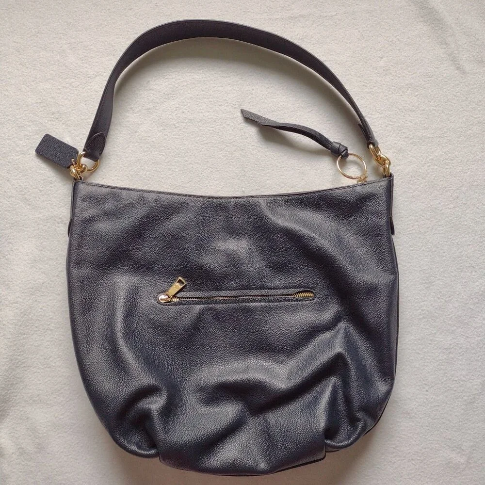 Coach Chelsea Hobo Bag in Navy Pebbled Leather High Quality Purse - Picture 5 of 11